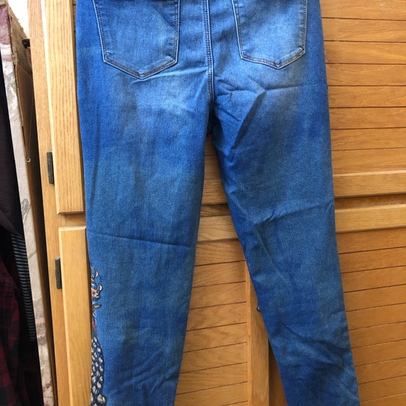Diane Gilman 2 Peacock embroidered jeans size 10T - Picture 5 of 5